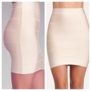 Bebe Nude Bandage High Waisted Skirt XS